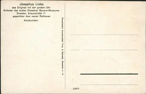 Innere Altstadt-Dresden Kreuzstraße Josephus Linke Gasthaus 1915