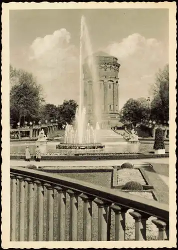 Ansichtskarte Mannheim Wasserturm am Friedrichsplatz 1959