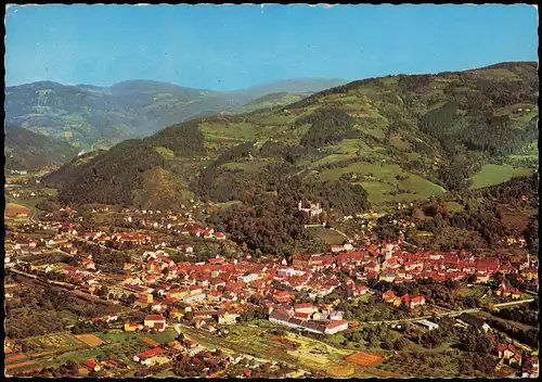 Wolfsberg (Kärnten) Volšperk Volčji breg Panorama Lavanttal, Kärnten 1964