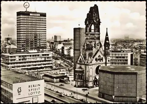 Ansichtskarte Charlottenburg-Berlin Europa-Center und Gedächniskirche 1968