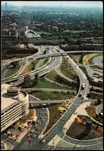 Charlottenburg-Berlin Messegelände und Stadt-Autobahn vom Flugzeug aus 1980