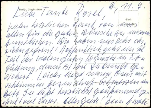 Mitte-Berlin Siegessäule, div. Auto-Modelle, u.a. VW Käfer 1960