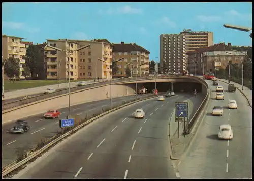 Ansichtskarte Berlin Stadt-Autobahn, Verkehr Autos u.a. VW Käfer 1980