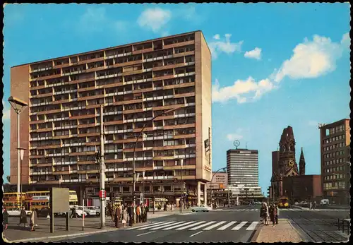 Ansichtskarte Charlottenburg-Berlin Hardenbergstraße mit DOB-Hochhaus 1960