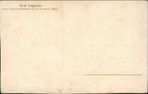 Graf Zeppelin Nach Original-Aufnahme von N. Perscheid, Berlin 1912