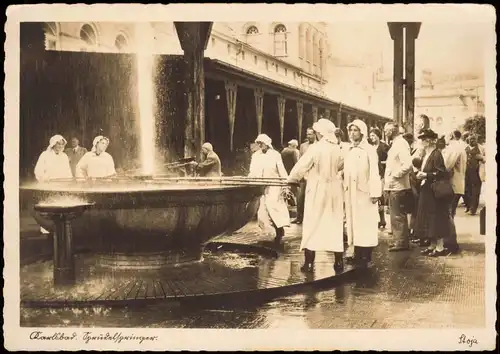 Postcard Karlsbad Karlovy Vary Sprudel Wandelhalle 1930