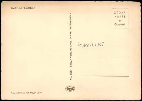 Postcard Karlsbad Karlovy Vary Sprudel Wandelhalle 1930