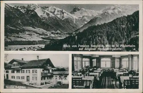 Ansichtskarte Fischen im Allgäu Pension Bergblick Allgäu 3 Bild 1942