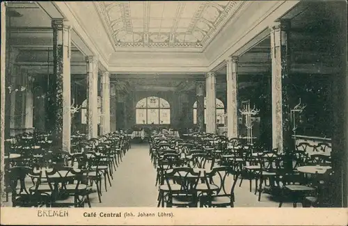 Ansichtskarte Bremen Café Central (Johann Lührs) Saal 1908