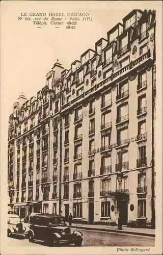 CPA Paris LE GRAND HOTEL CHICAGO 99 bis, rue de Rome Paris 1930