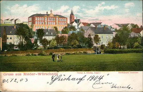 Ansichtskarte Neuwürschnitz Stadtpartie 1903
