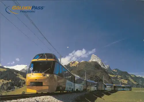 Ansichtskarte .Schweiz MOB Montreux-Oberland-Bahn mit Panorama 1995