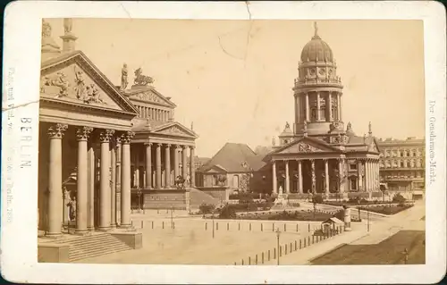 Ansichtskarte Berlin Gendarmenmarkt CDV-Foto 1882 Kabinettfoto