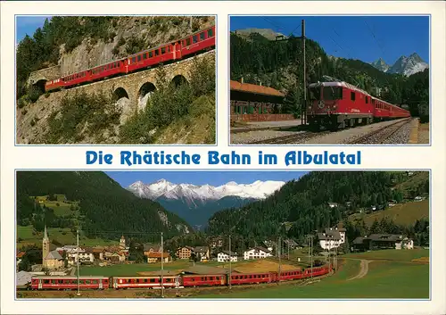 Ansichtskarte  Verkehr Eisenbahn Zug Die Rhätische Bahn im Albulatal 2000