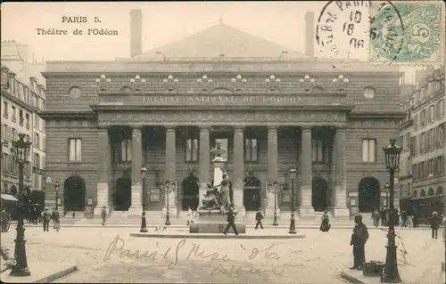 CPA Paris Théâtre de l'Odéon, Belebt 1906