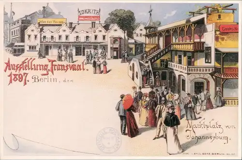 Ansichtskarte Berlin Ausstellung Transvaal REPRO 1896/1996