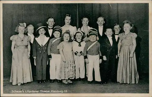 Ansichtskarte Hamburg Scheuer's Liliputaner Theater Kurioses 1929