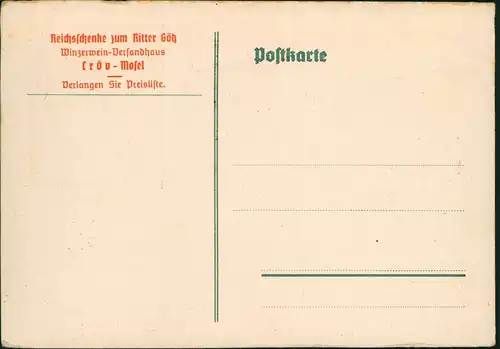 Ansichtskarte Kröv (Mosel) Reichsschenke zum Ritter Götz MB 1928