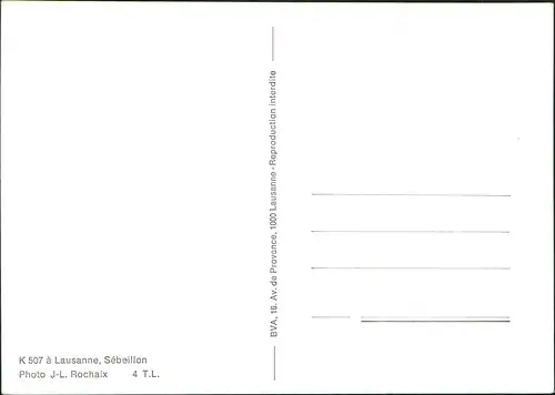 Ansichtskarte  Verkehr & Eisenbahnwagon K 507 à Lausanne, Sébeillon 1980
