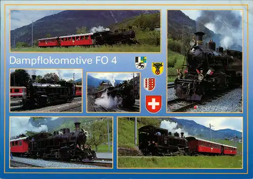 Schienen-Verkehr & Eisenbahn: FO 4 Dampflok (Mehrbildkarte) 1990