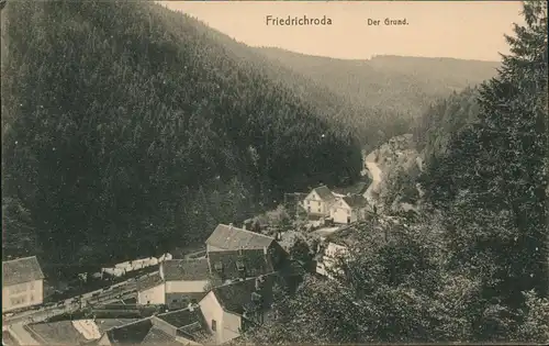 Ansichtskarte Friedrichroda Der Grund Gesamtansicht Totalansicht 1910