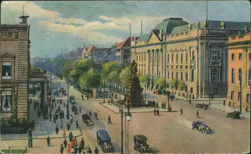 Mitte-Berlin Unter den Linden 1920   mit diversen russischen Transitstempeln