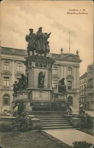 Ansichtskarte Frankfurt am Main Gutenberg-Denkmal 1910