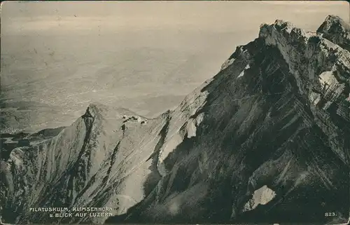 Luzern Lucerna PILATUSKULM, KLIMSENHORN u. BLICK AUF LUZERN. 1924