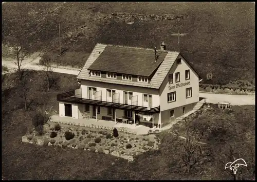 Ansichtskarte Bad Wildbad Luftbild Haus Waldwinke Nonnenmiß Wildbad 1972