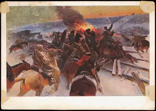 Postcard .Russland Rußland Россия Schlachtszene Militaria 1928
