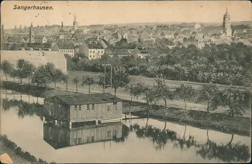 Ansichtskarte Sangerhausen Panorama-Ansicht 1916   1. Weltkrieg Feldpost