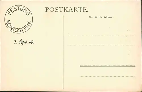 Königstein (Sächsische Schweiz) Festung Königstein Eingangstor 1908