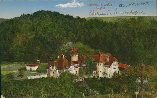 Ansichtskarte  Feldpostkarte 1. WK Forbach i. Lothr. Burghof 1918   Feldpost