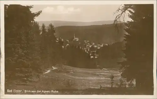 Ansichtskarte Bad Elster Blick von der Agnes-Ruhe. 1930