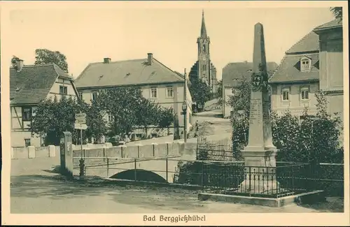 Berggießhübel-Bad Gottleuba-Berggießhübel Straßenpartie, Postssäule 1925