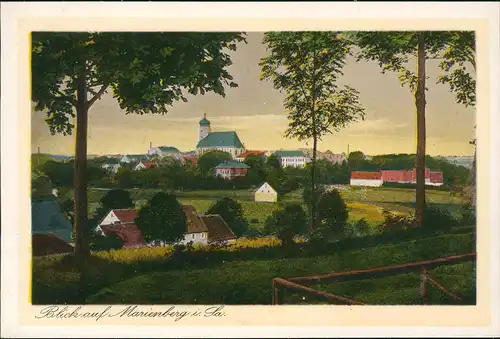 Ansichtskarte Marienberg im Erzgebirge Blick auf die Stadt 1928