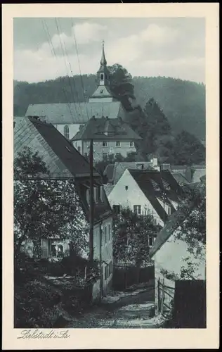 Ansichtskarte Liebstadt Straßenpartie 1942