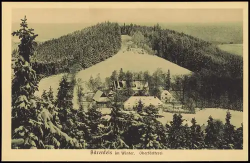 Bärenfels (Erzgebirge)-Altenberg (Erzgebirge) Altes Forsthaus im Winter 1925