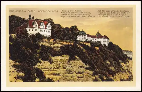 Ansichtskarte Dornburg-Dornburg-Camburg Goethe-Schloss 1928