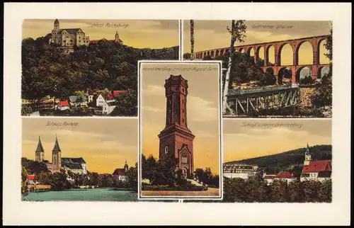 Ansichtskarte Rochsburg-Lunzenau 5 Bild: Stadtansichten 1927