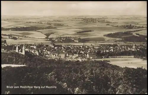 Ansichtskarte Rochlitz Blick vom Rochlitzer Berg 1928