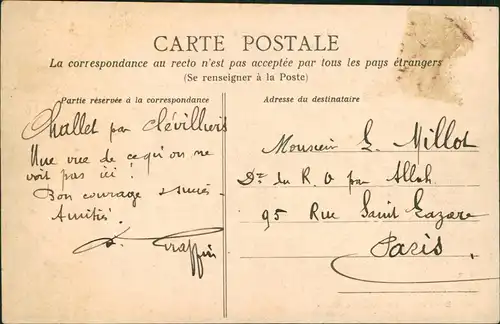 CPA .Frankreich La vie aux champs Sur la passerelle 1913