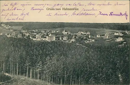 Hahnenklee-Bockswiese-Goslar Panorama-Ansicht Totalansicht Hahnenklee 1907