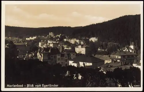 Postcard Marienbad Mariánské Lázně Blick vom Egerländer 1938