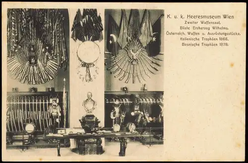 Ansichtskarte Wien K. u. k. Heeresmuseum Zweiter Waffensaal 1918