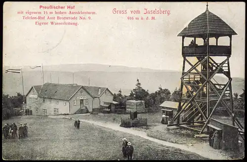 Brotterode Inselberg mit Berggasthof Preussischer Hof un