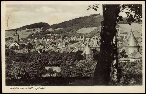 Ansichtskarte Goslar Stadtblick 1939  gel. Feldpost WK2