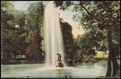 Ansichtskarte Düsseldorf Fontainengruppe im Hofgarten 1907