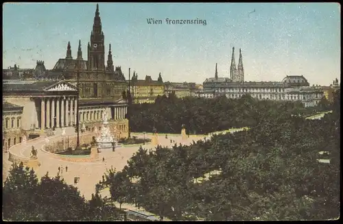 Ansichtskarte Wien Franzensring 1909