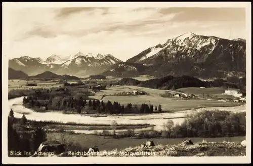 Ansichtskarte Marquartstein Blick ins Achental Reichsbahnkurheim 1940
